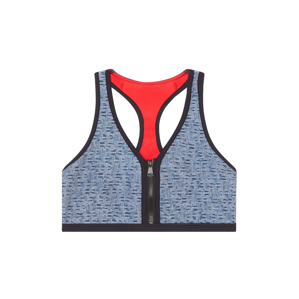 Diesel Blue and Red Bikini Top